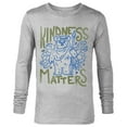thumbnail image 1 of Star Wars Ewok Wicket Kindness Matters Earth Day Distressed - Long Sleeve T-Shirt for Men - Customized-Athletic Heather, 1 of 5