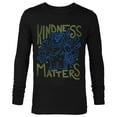 thumbnail image 1 of Star Wars Ewok Wicket Kindness Matters Earth Day Distressed - Long Sleeve T-Shirt for Men - Customized-Black, 1 of 5