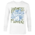 thumbnail image 1 of Star Wars Ewok Wicket Kindness Matters Earth Day Distressed - Long Sleeve T-Shirt for Men - Customized-White, 1 of 5