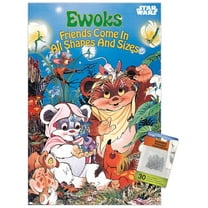 Star Wars: Ewoks - Friends Wall Poster with Pushpins, 14.725" x 22.375"