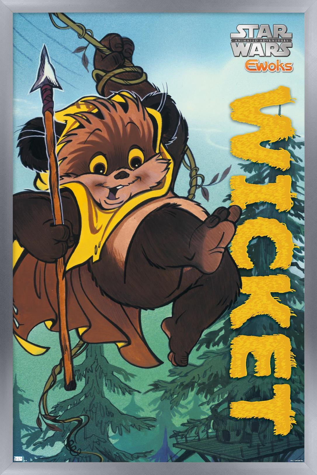 Star Wars: Ewoks - Wicket Wall Poster, 22.375" x 34", Framed