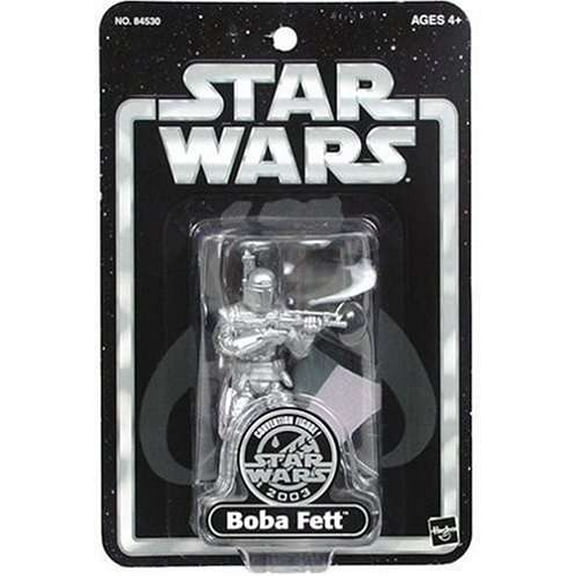 Star Wars Silver Boba Fett Convention Figure 2003 Hasbro 84530