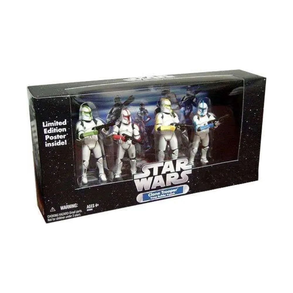 Star Wars Clone Trooper Army Builder 4 pack Colored with Battle