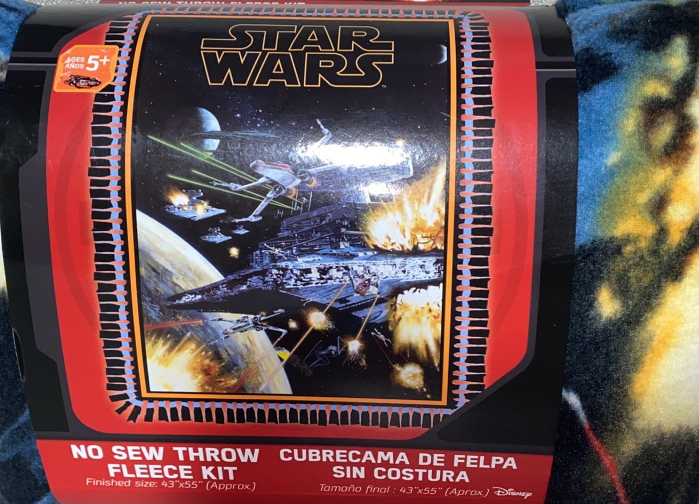 Star Wars Exploding Ships No Sew Blanket