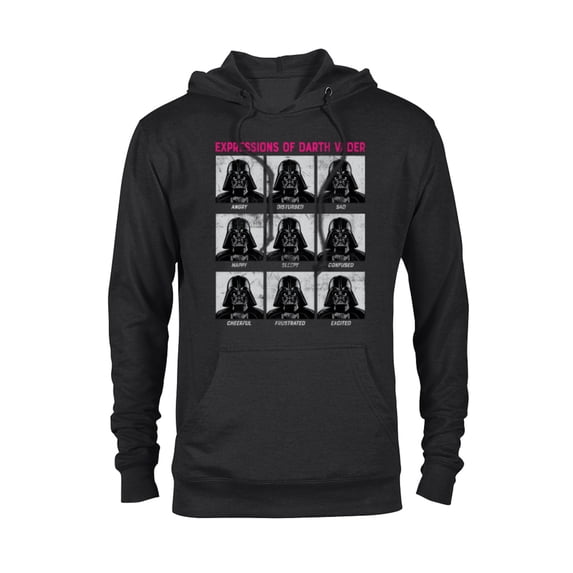 Star Wars Expressions of Darth Vader Funny - Pullover Hoodie for Adults -Customized-Black