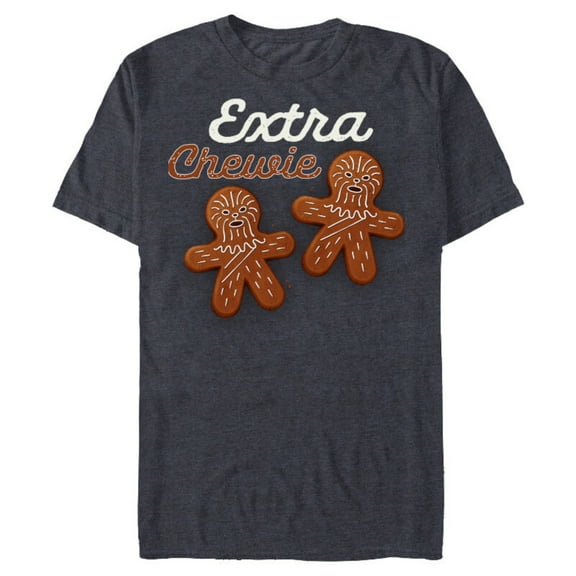 Star Wars Extra Chewie Chewbacca Gingerbread Funny Holiday - Short Sleeve Blended T-Shirt for Adults - Customized-Navy Heather
