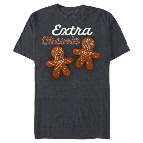 Star Wars Extra Chewie Chewbacca Gingerbread Funny Holiday - Short Sleeve Blended T-Shirt for Adults - Customized-Navy Heather