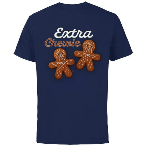 Star Wars Extra Chewie Chewbacca Gingerbread Funny Holiday - Short Sleeve Cotton T-Shirt for Adults - Customized-Navy