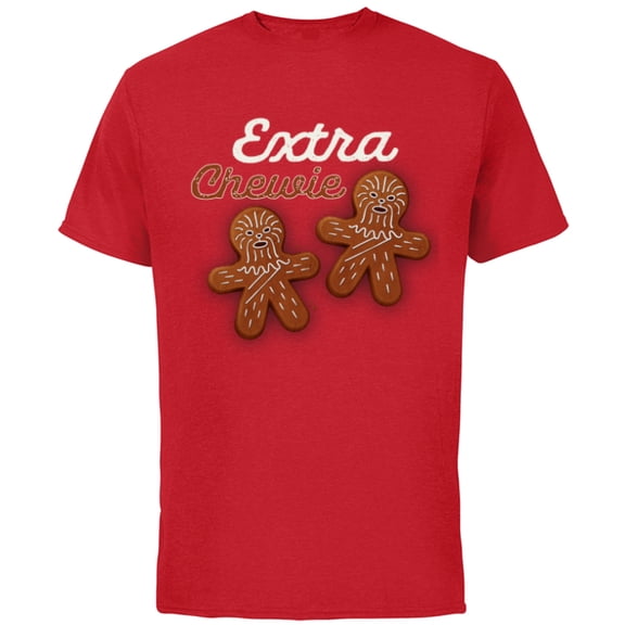 Star Wars Extra Chewie Chewbacca Gingerbread Funny Holiday - Short Sleeve Cotton T-Shirt for Adults - Customized-Red