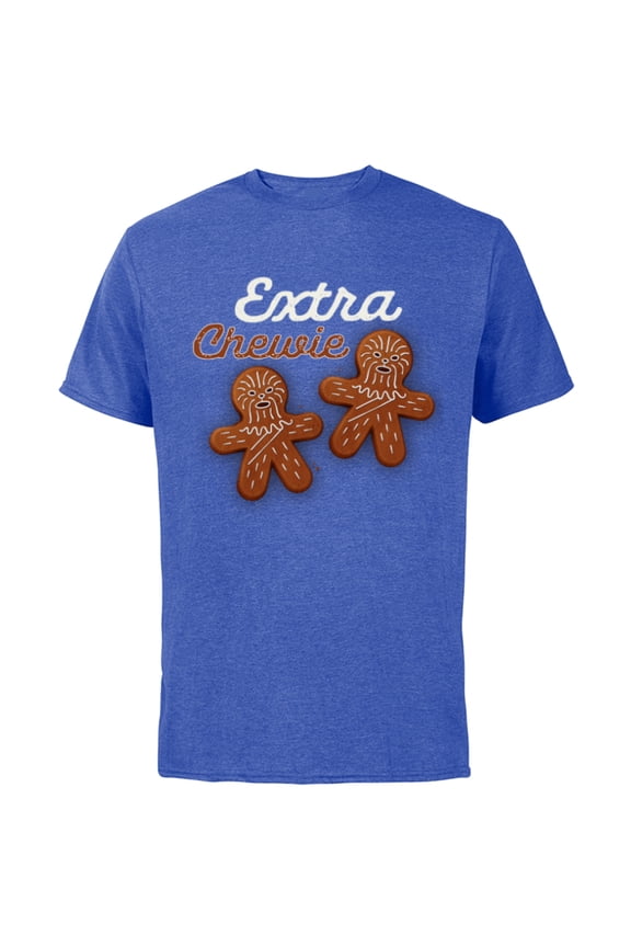 Extra Chewie Chewbacca Gingerbread Funny Holiday - Short Sleeve Cotton T-Shirt for Adults - Customized-Royal Heather