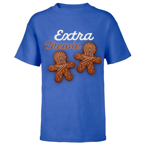 Star Wars Extra Chewie Chewbacca Gingerbread Funny Holiday - Short Sleeve T-Shirt for Kids - Customized-Royal