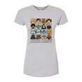 thumbnail image 1 of Star Wars - Yoda and Friends Face Grid - Juniors Fitted Tee, 1 of 4