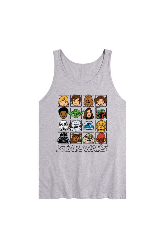 - Face Grid - Men's Sleeveless Graphic Tank