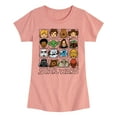 thumbnail image 1 of Star Wars - Yoda and Friends Face Grid - Toddler And Youth Girls Fitted Short Sleeve Tee, 1 of 5