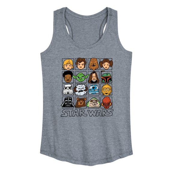 Star Wars - Face Grid - Women's Racerback Graphic Tank