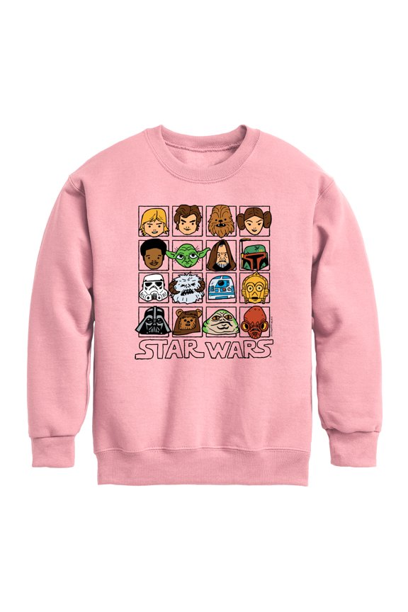 - Face Grid - Youth Boys Crew Fleece Sweatshirt