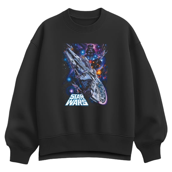 Star Wars - Falcon Poster - Women's Oversized Fleece Crew Sweatshirt