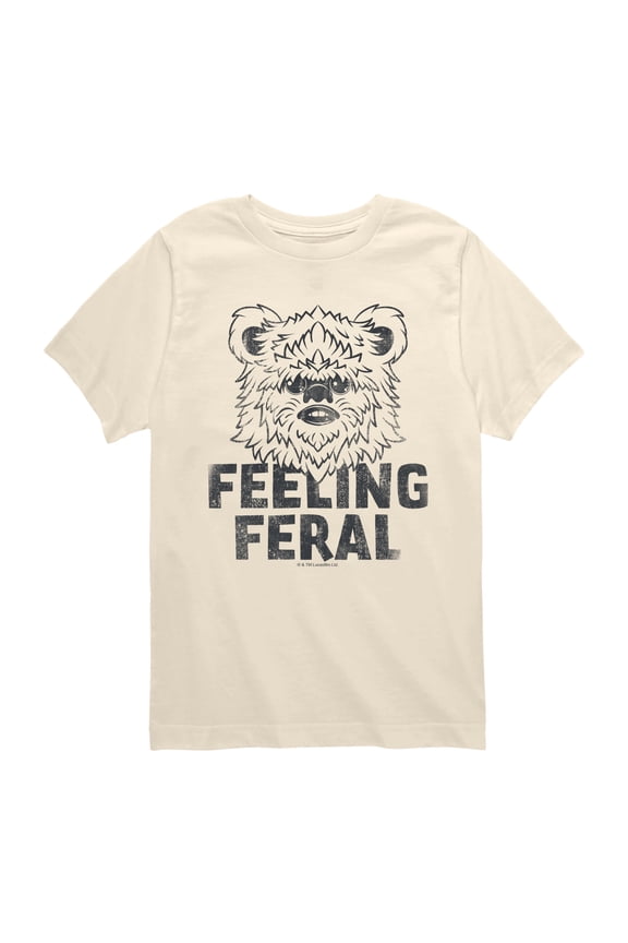 - Feeling Feral Ewok - Youth Boys Short Sleeve Graphic T-Shirt