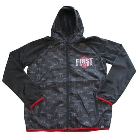 Star Wars First Order Men's Windbreaker Jacket (Medium)