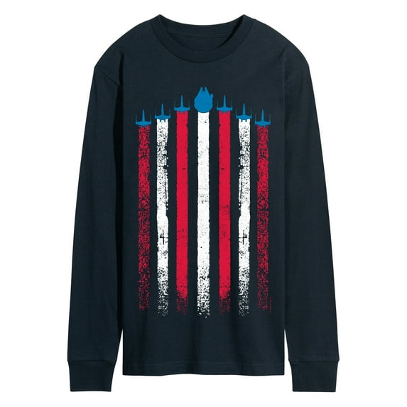 Star Wars - Flag Ships Americana - Men's Long Sleeve Graphic T-Shirt