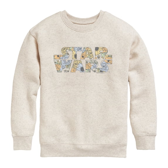 Star Wars - Floral Logo Boys' Graphic Long Sleeve Fleece Sweatshirt