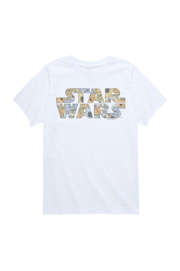 - Floral Logo - Youth Boys Short Sleeve Graphic T-Shirt