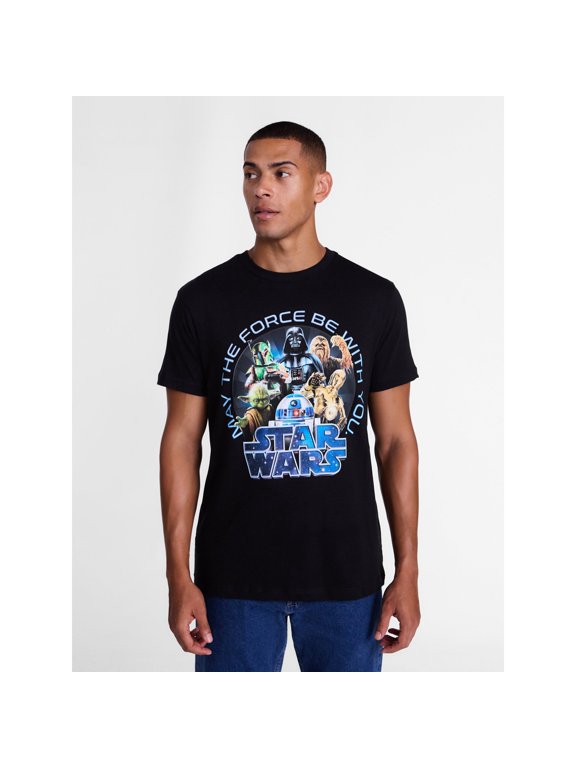Star Wars Force Be With You Men’s Graphic Cotton Tee with Short Sleeves, Sizes S-XXL