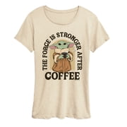Star Wars - Force Stronger Coffee - Womens Short Sleeve Graphic T-Shirt