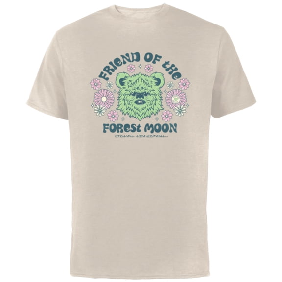 Star Wars Friend of the Forest Moon Support Endor Retro Ewok - Short Sleeve Cotton T-Shirt for Adults - Customized-Natural