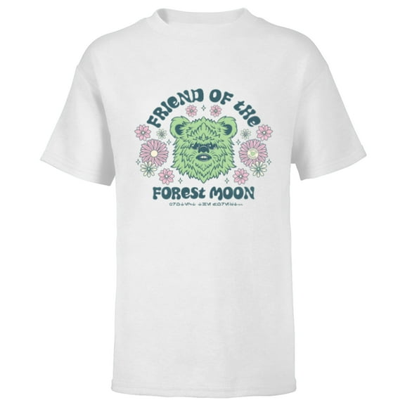 Star Wars Friend of the Forest Moon Support Endor Retro Ewok - Short Sleeve T-Shirt for Kids - Customized-White