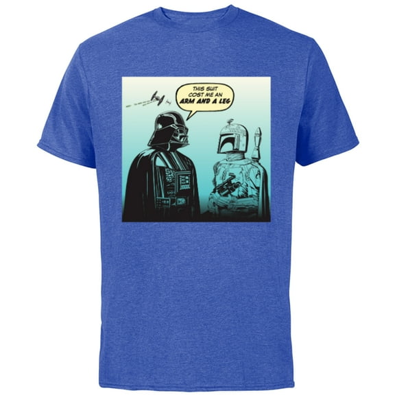 Star Wars Funny Darth Vader and Boba Fett Comic - Short Sleeve Cotton T-Shirt for Adults -Customized-Royal Heather