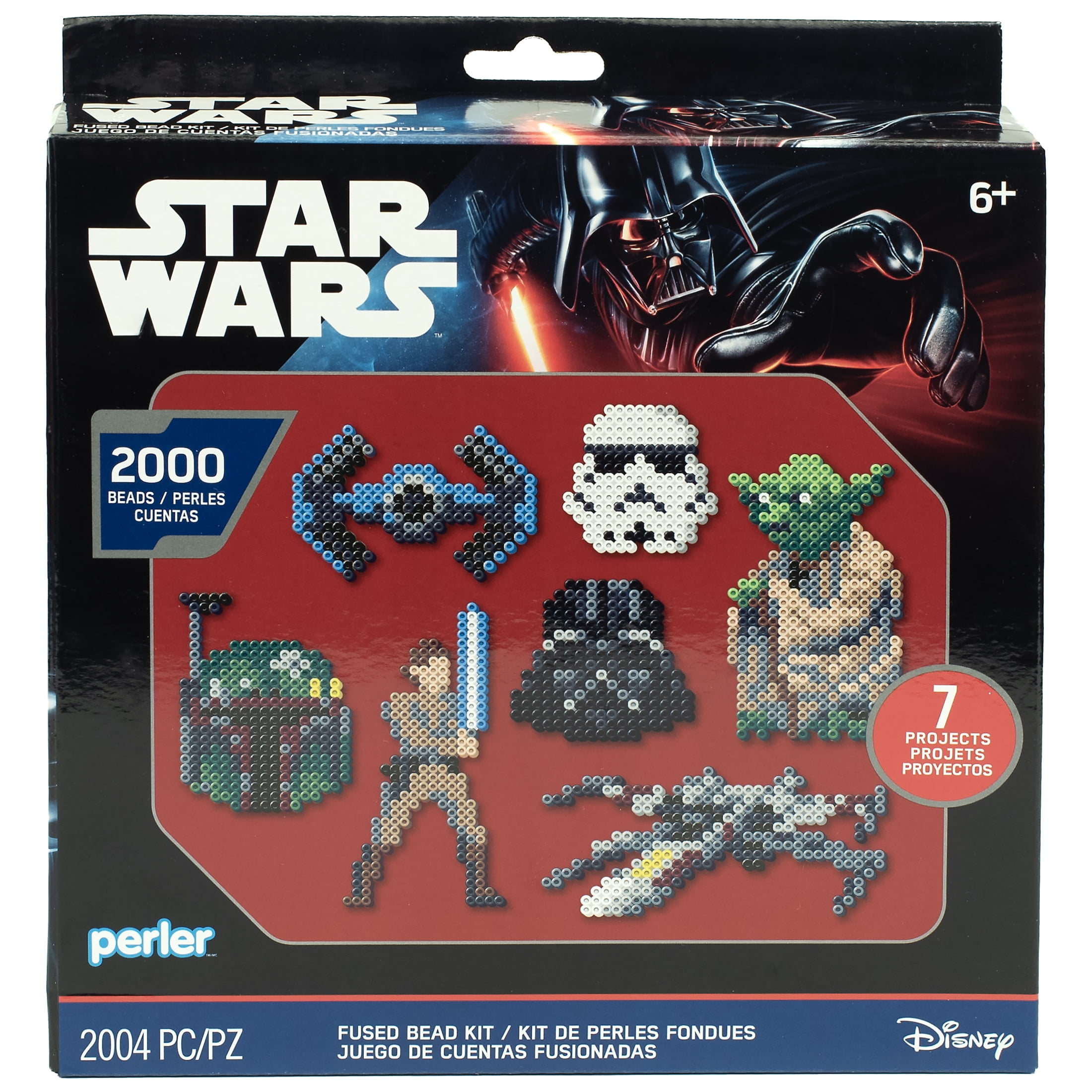 Perler Fused Bead Pattern Pad Star Wars - Libro Di Modelli Con 49 Personaggi, Navi E Simboli, Per Perline Da Stirare, Dai 6 Anni - 2