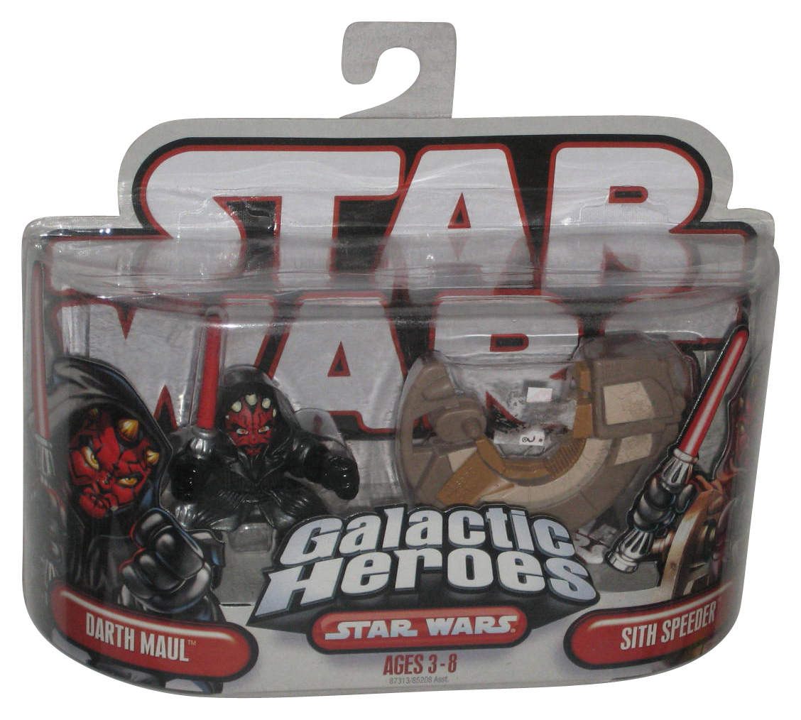 Star Wars Galactic Heroes (2007) Darth Maul & Sith Speeder Hasbro Figure Set