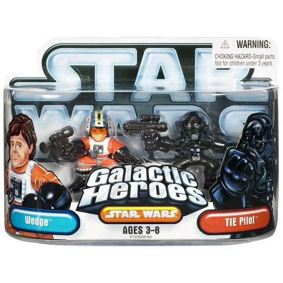 Star Wars Galactic Heroes 2007 Wedge & Tie Pilot Mini Figure 2-Pack