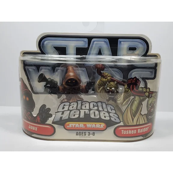Star Wars Galactic Heroes Jawa - Tusken Raider Hasbro Figure Set b16