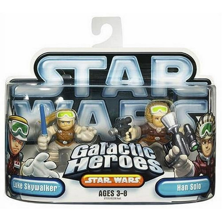 Star Wars Galactic Heroes Luke Skywalker Han Solo Hasbro Figure Set Walmart