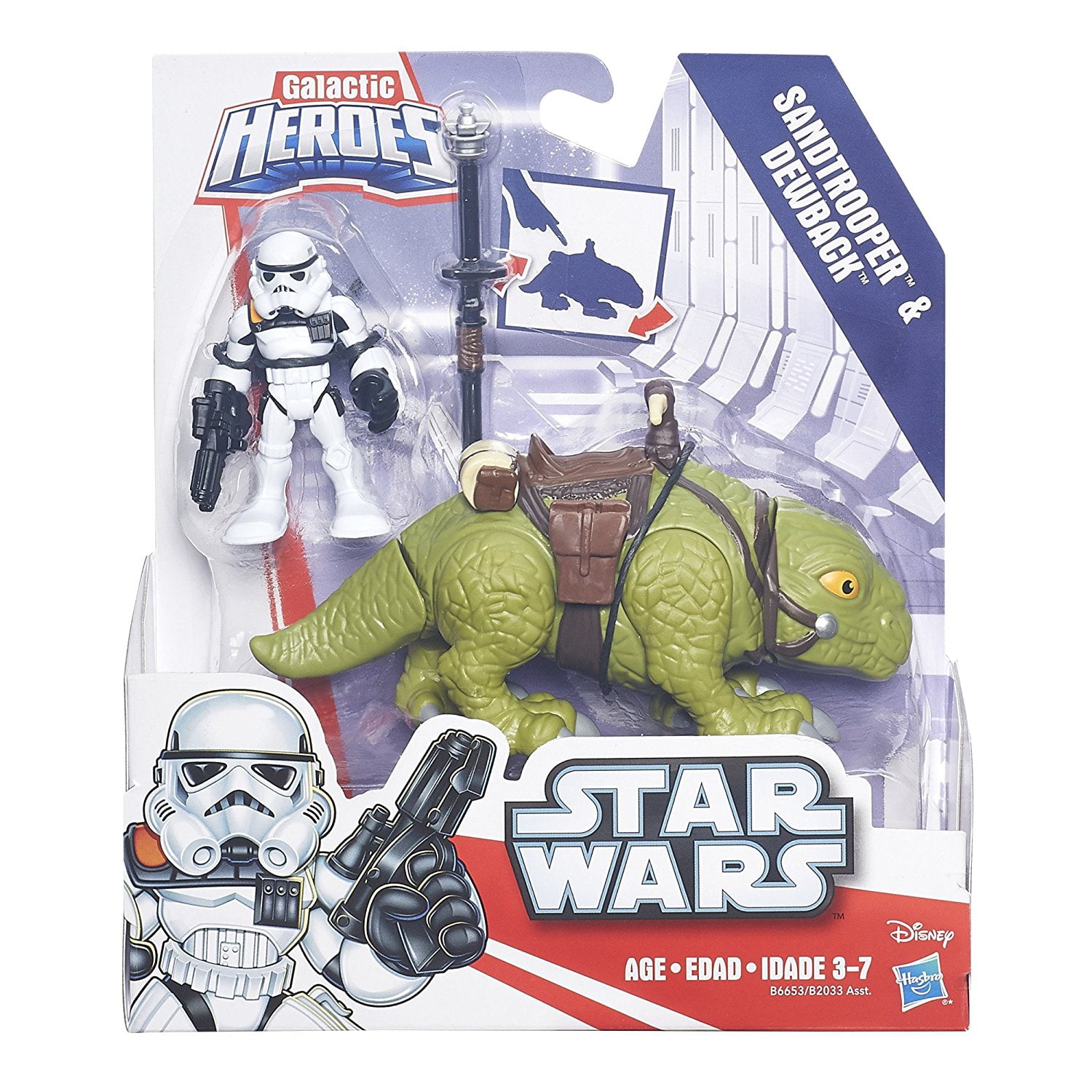 Star Wars Sandtrooper & Dewback フィギュア Star Wars Galactic Heroes: Sandtrooper & Dewback - Walmart.com