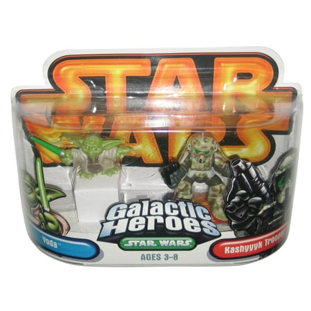 Star Wars Galactic Heroes Yoda & Kashyyyk Trooper Hasbro Figure Set