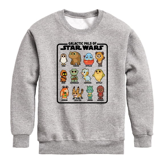 Star Wars - Galactic Pals - Youth Boys Crew Fleece Sweatshirt