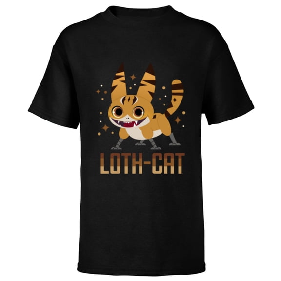 Star Wars Galaxy of Creatures Galactic Pals Happy Loth-Cat - Short Sleeve T-Shirt for Kids - Customized-Black