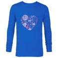 thumbnail image 1 of Star Wars Galaxy of Love Pink Heart Valentine’s Day - Long Sleeve T-Shirt for Men - Customized-Navy, 1 of 5