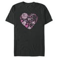 thumbnail image 1 of Star Wars Galaxy of Love Pink Heart Valentine’s Day - Short Sleeve Blended T-Shirt for Adults - Customized-Dark Heather, 1 of 5