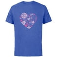 thumbnail image 1 of Star Wars Galaxy of Love Pink Heart Valentine’s Day - Short Sleeve Cotton T-Shirt for Adults - Customized-Royal Heather, 1 of 5