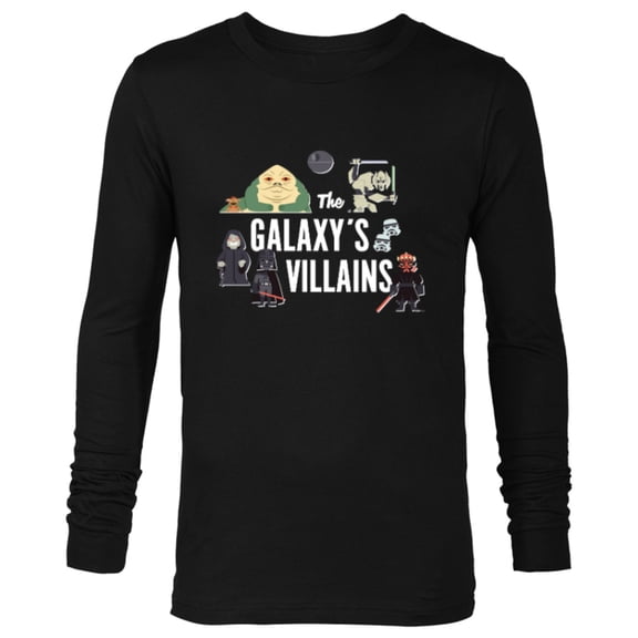 Star Wars Galaxy’s Villains Darth Vader Maul Emperor Jabba - Long Sleeve T-Shirt for Men - Customized-Black