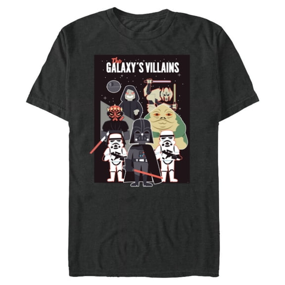 Star Wars Galaxy’s Villains Darth Vader Maul Grievous Jabba - Short Sleeve Blended T-Shirt for Adults - Customized-Dark Heather