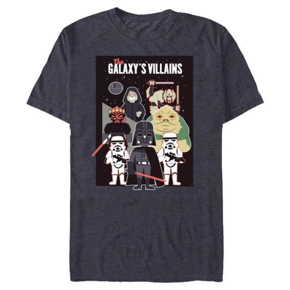 Star Wars Galaxy’s Villains Darth Vader Maul Grievous Jabba - Short Sleeve Blended T-Shirt for Adults - Customized-Navy Heather