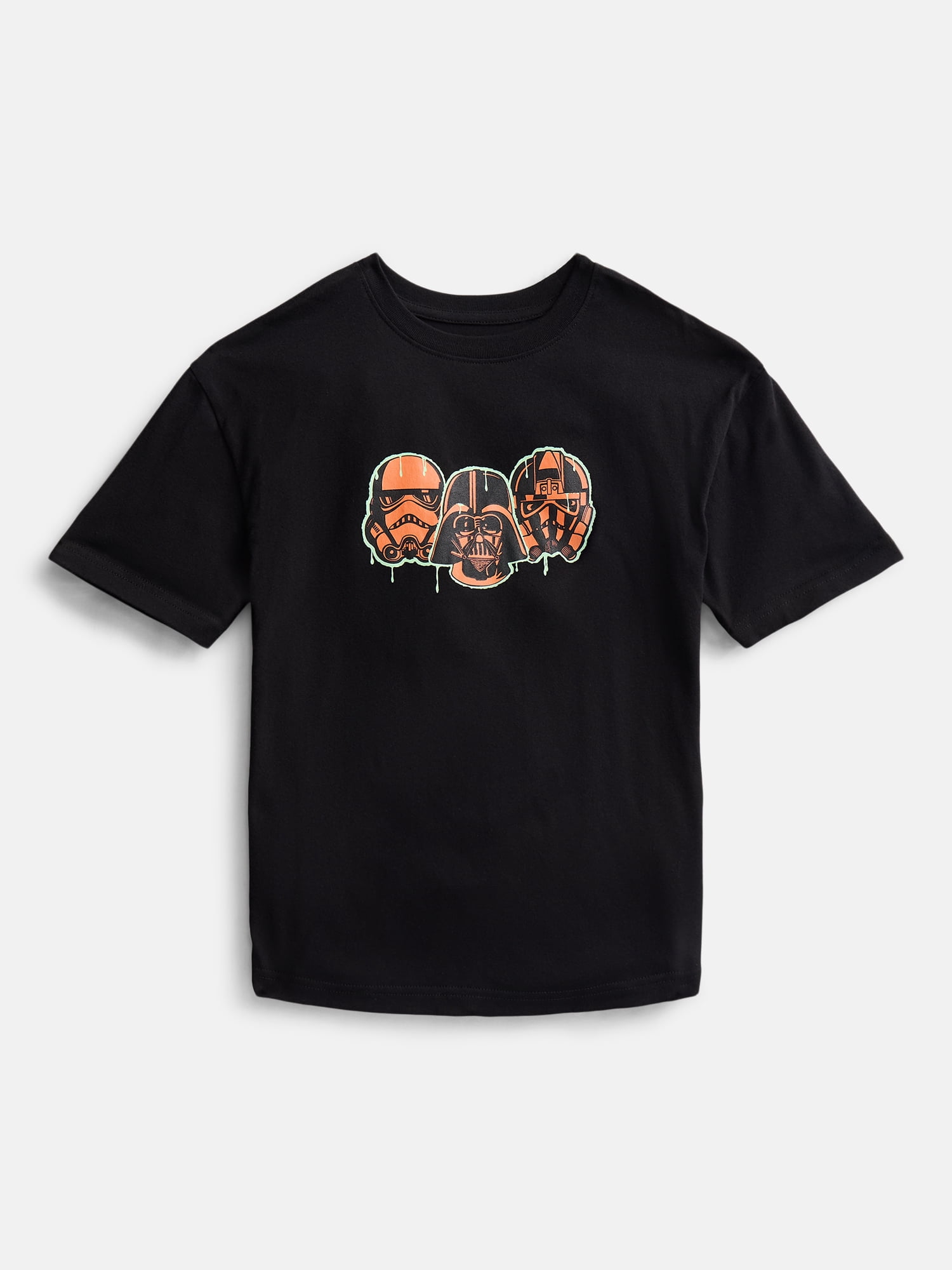 Star Wars Ghoulactic Boys Halloween Front and Back Graphic Tee with Short Sleeves, Sizes 4-18