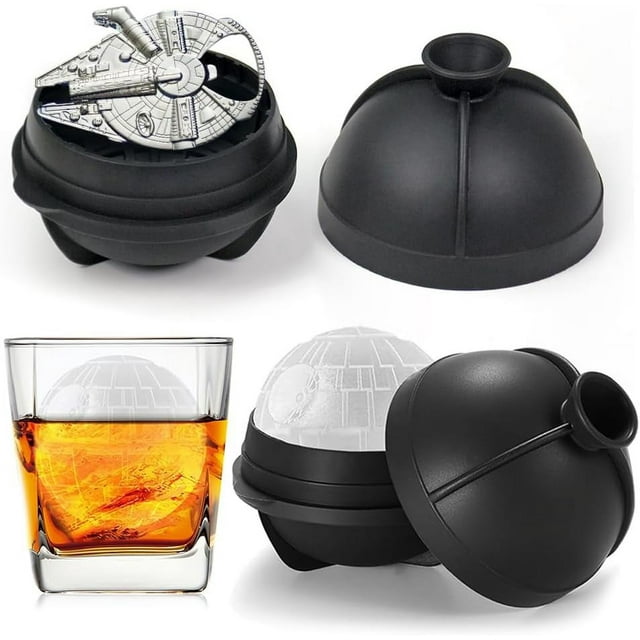 Star Wars Gifts for Adults 2 Packs Death Star Ice Cube Mold with