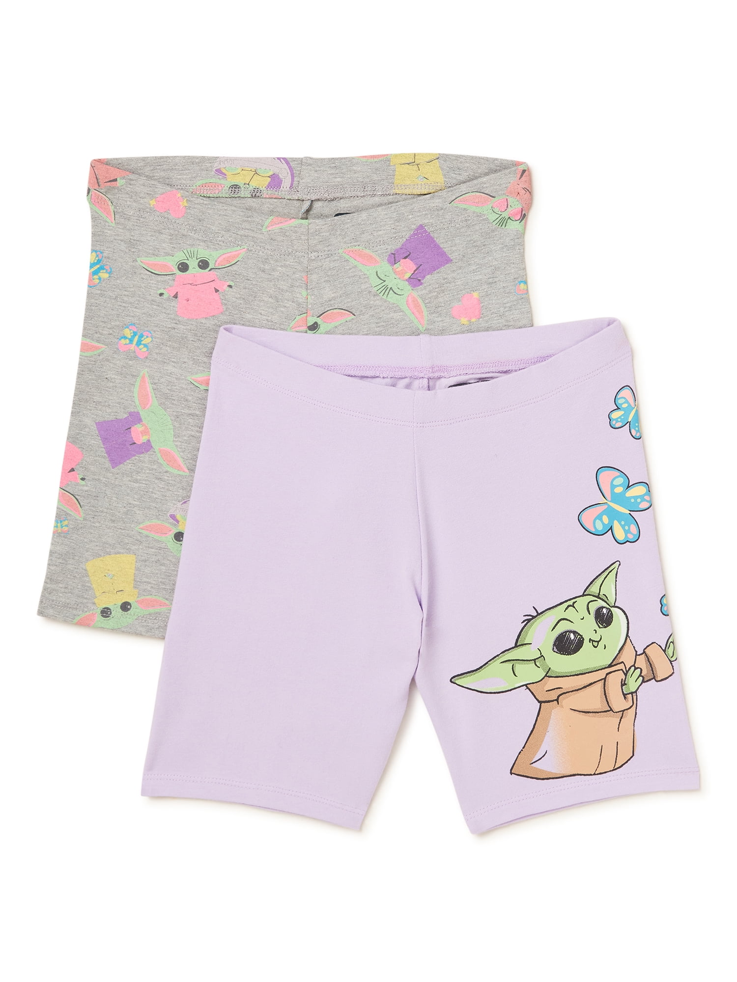 Star Wars Girls Baby Yoda Bike Shorts, 2Pack, Sizes 416