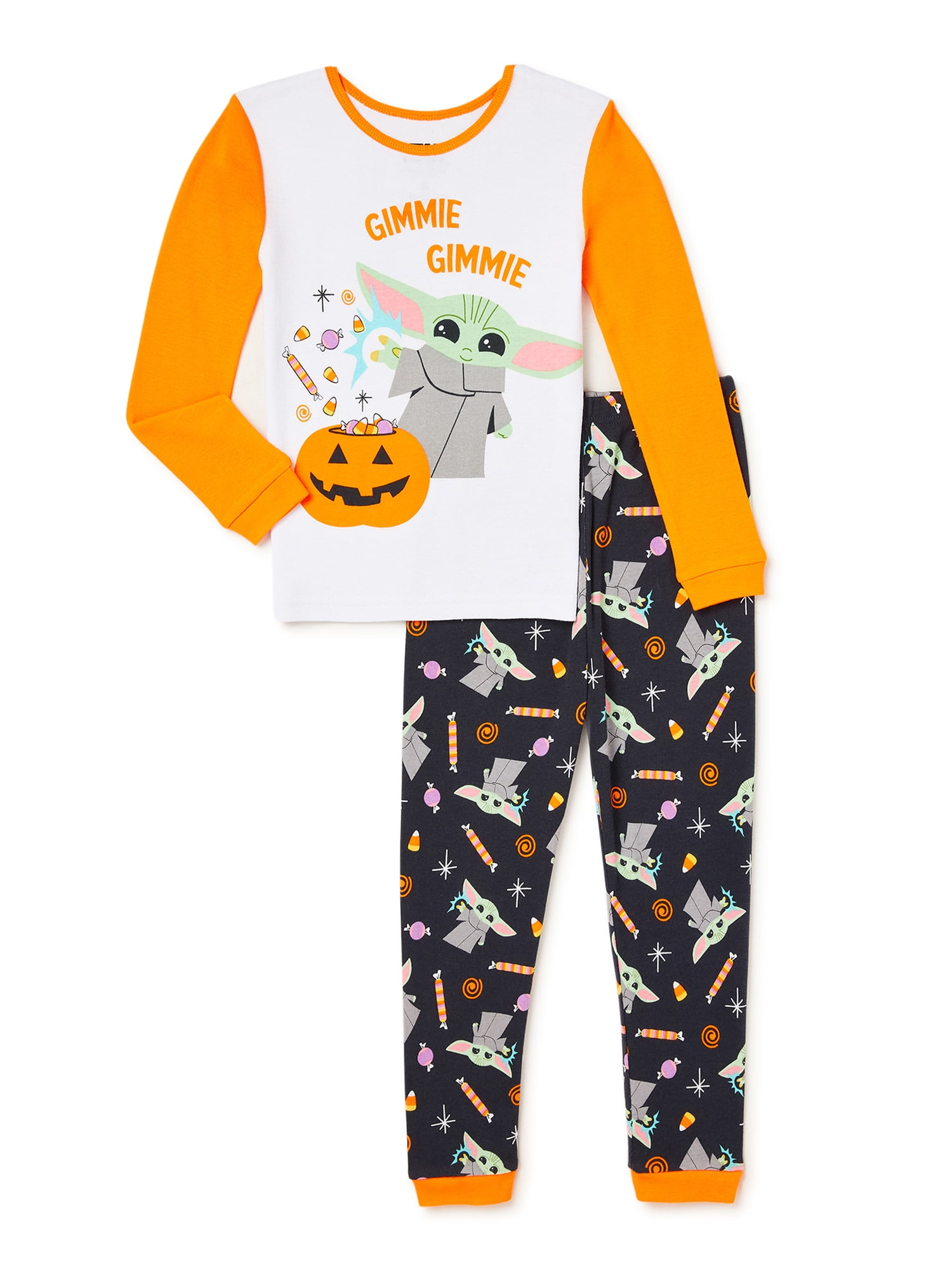 Star Wars Girls Baby Yoda Halloween Long Sleeve Pajamas, 2Piece, Sizes